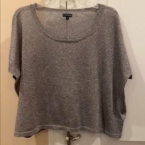 Crop metallic top